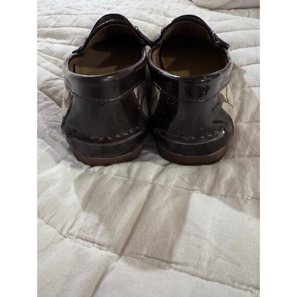 Coach Fortunata loafers brown gold hardware sz 8 - Picture 4 of 7